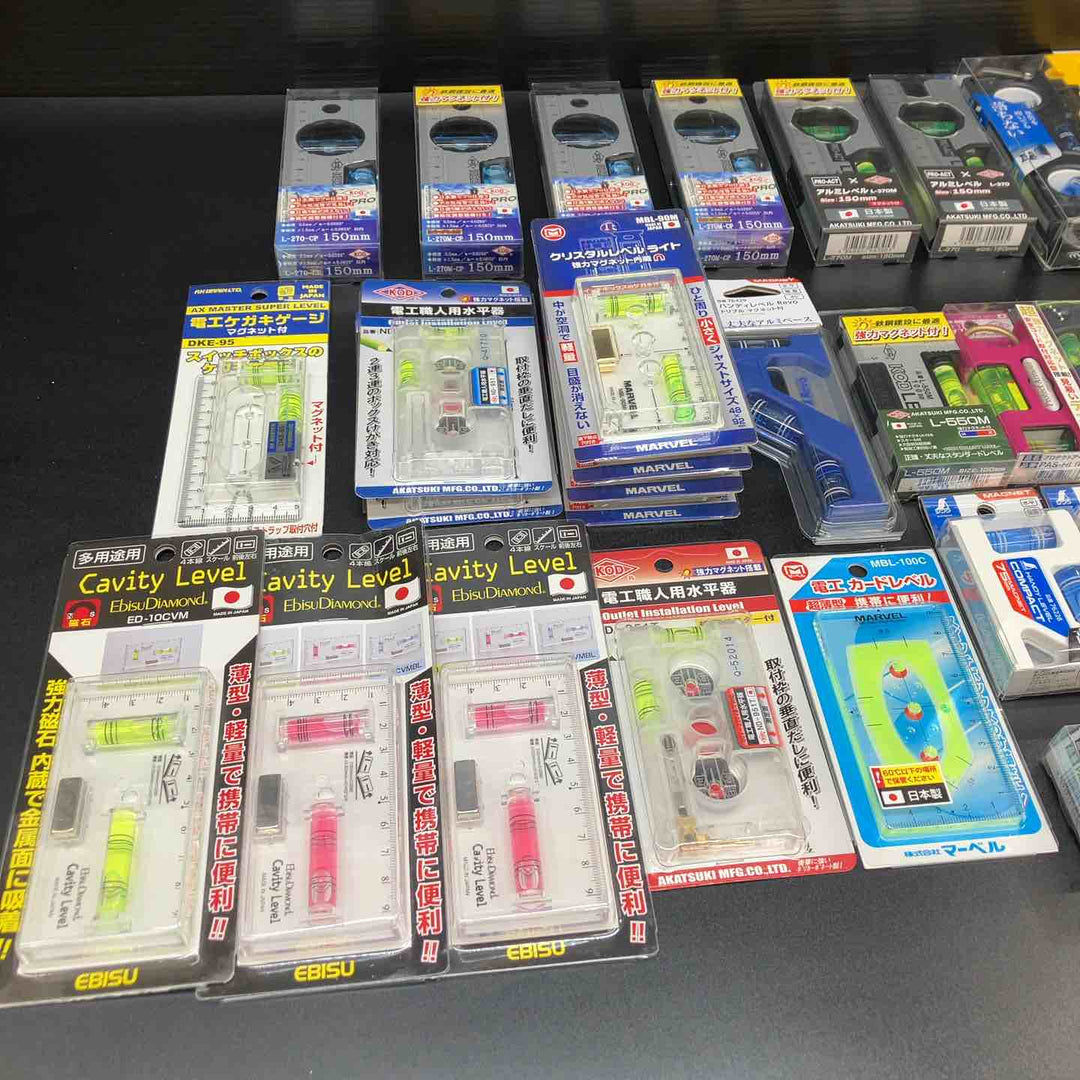 ▼【未開封/送料無料】水平器 マグネット付き有り 40個まとめ売り エビスダイヤモンド KOD シンワ TAJIMA等川越店】