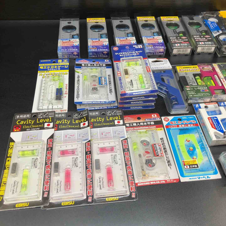 ▼【未開封/送料無料】水平器 マグネット付き有り 40個まとめ売り エビスダイヤモンド KOD シンワ TAJIMA等川越店】