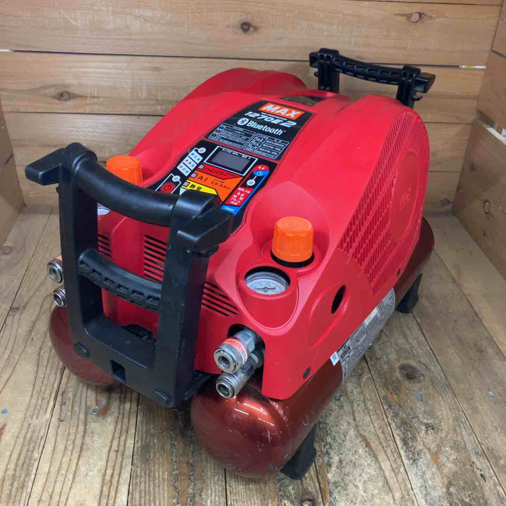 【動作良好】★マックス(MAX) 高圧専用エアコンプレッサー AK-HH1270E2_レッド【所沢店】