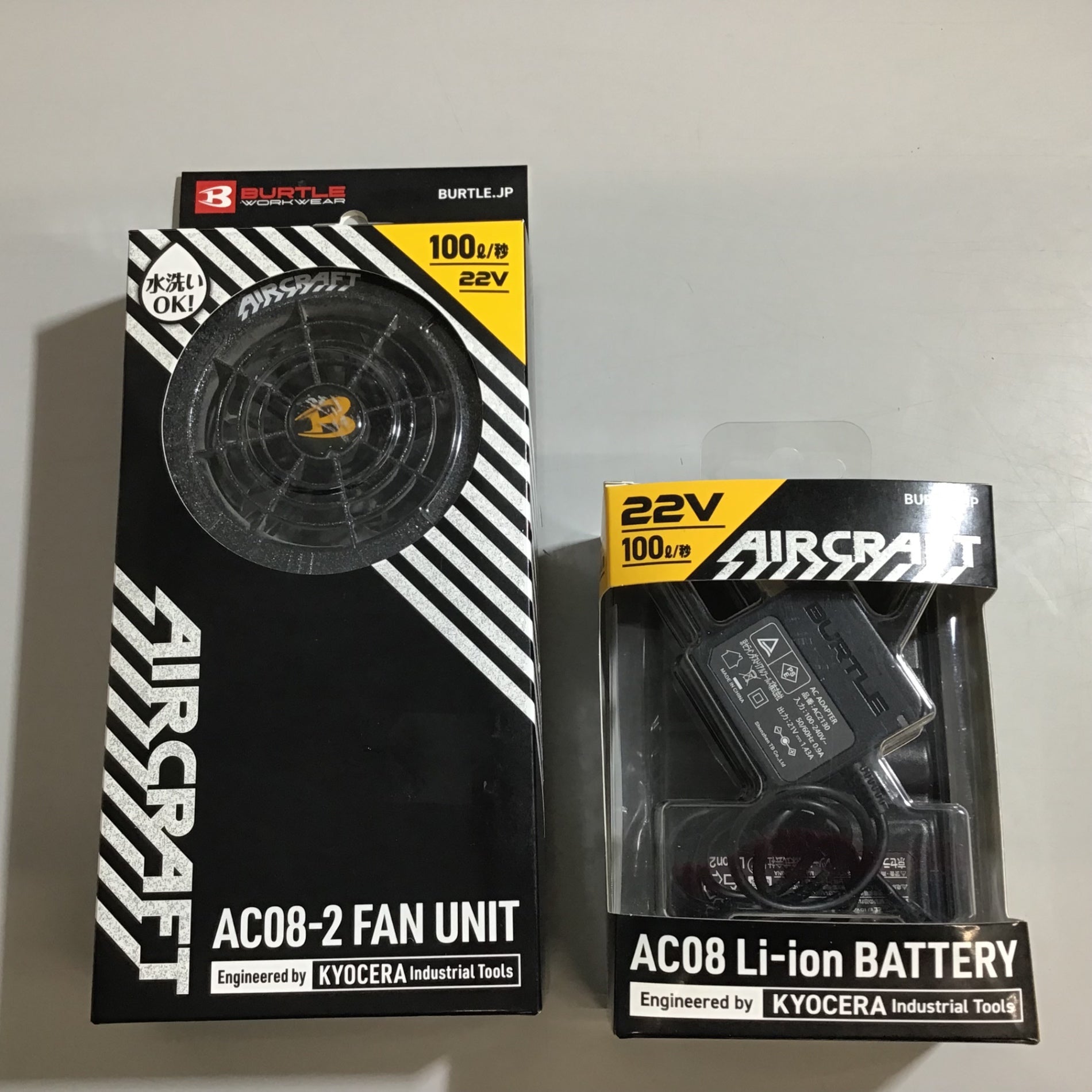 美品】空調服 バートル エアークラフトバッテリー AC08 ブラック