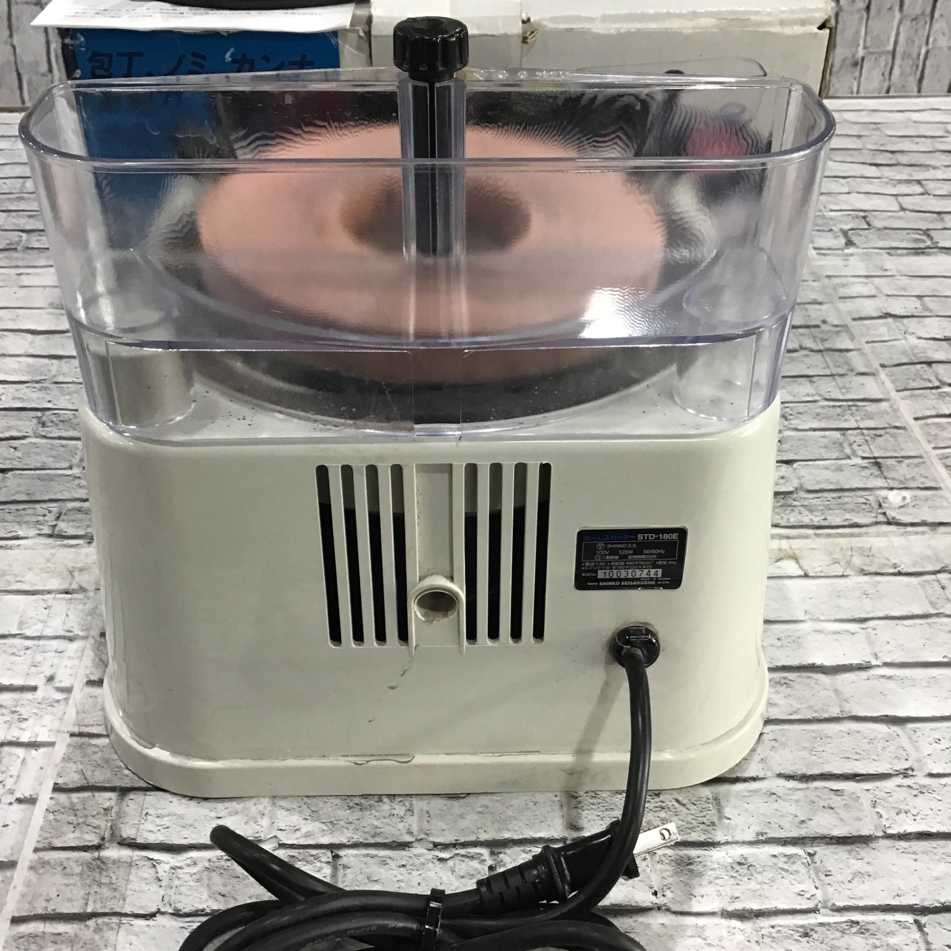 【中古】シンコー　刃物とぎ機　STD-180E　箱付き【ハンズクラフト熊本けやき通り店】【店頭取引限定】 新興製作所 STD-180E 正逆回転ホームスカッター