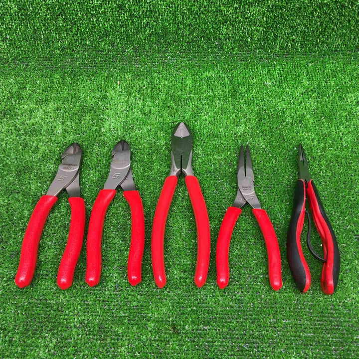 Snap-on ニードルノーズプライヤー 95ACF、ダイヤゴナルカッター 86ACF×2、ダイアゴナルカッター 387BCP、プライヤー  EP891A 5点セット【藤沢店】