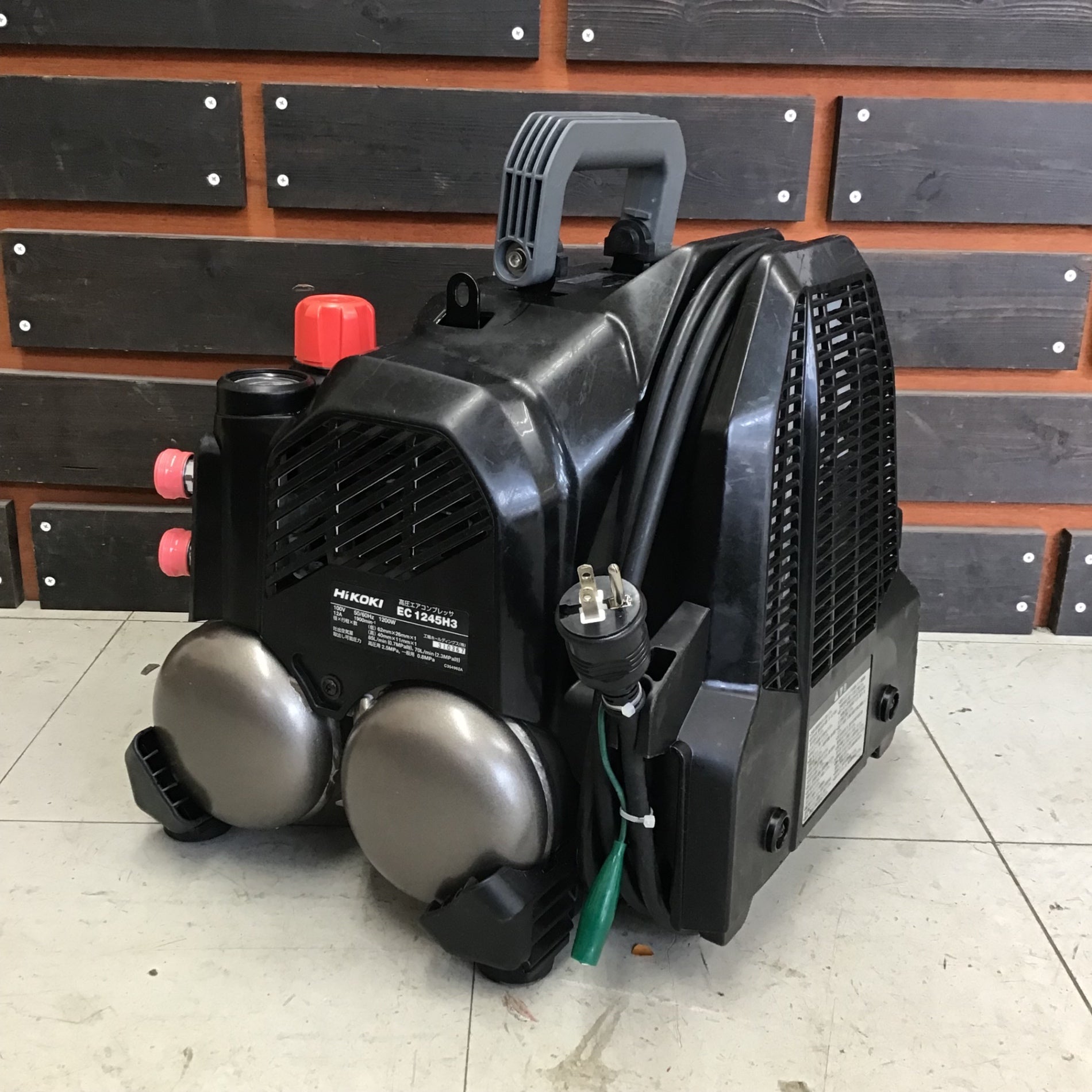ハイコーキ  高圧エアコンプレッサ  EC1245H3　中古品 100V　※タグ付属 中古品】 ハイコーキ/HIKOKI ※旧:日立工機 高圧エアコンプレッサ