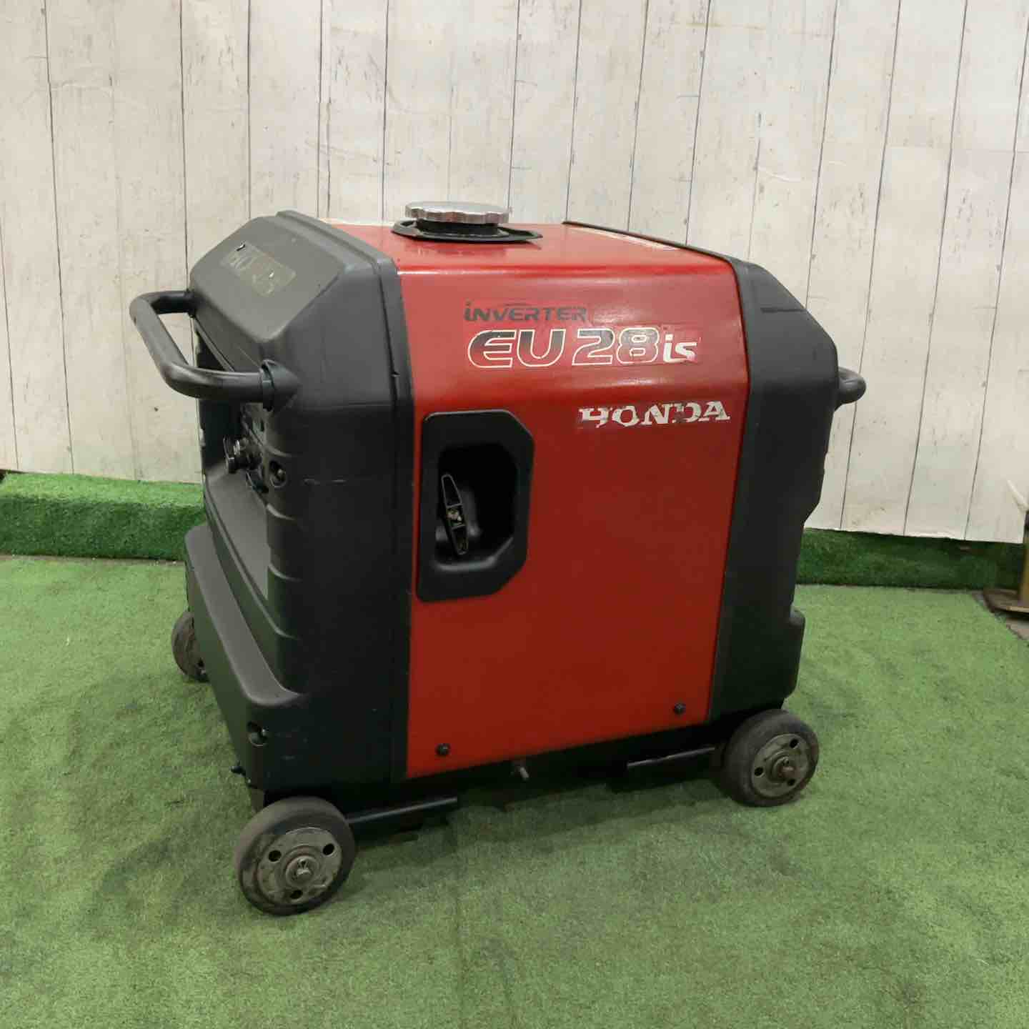 引き取り限定 動作品 ホンダ 発電機 HONDA EU28is インバーター 店頭受取り限定】☆ホンダ(HONDA) インバーター発電機 EU28iS_車輪あり