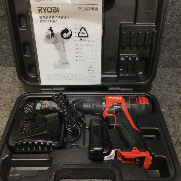 【美品中古】RYOBI 充電式ドライバドリル BD-1110L1【桶川店】