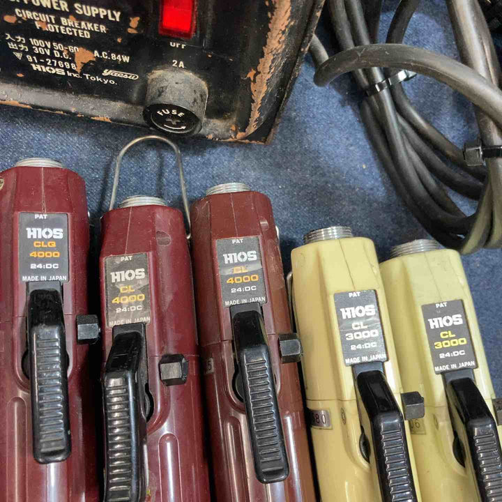 ハイオス HIOS 電源1台(CLT-100)＆電動ドライバー19台＆ケーブル13本セット CL-7000、CL-4000、α-5000など【八潮店】