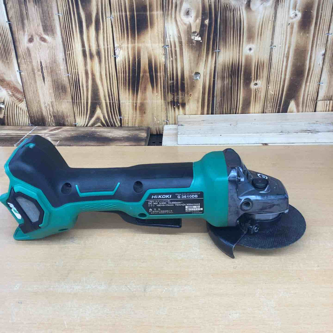 ★ハイコーキ(HIKOKI ※旧:日立工機) 100mmコードレスディスクグラインダ G3610DB(NN)【越谷店】