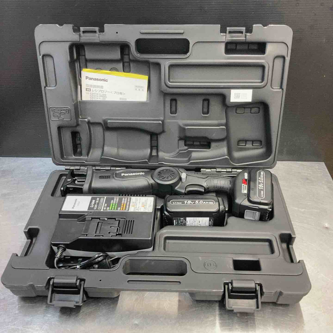 【中古美品】 パナソニック(Panasonic) フレキシブルレシプロソー デュアル14.4V/18V フルセット ブラック EZ47A1LJ2G-B セーバーソー 【東大和店】