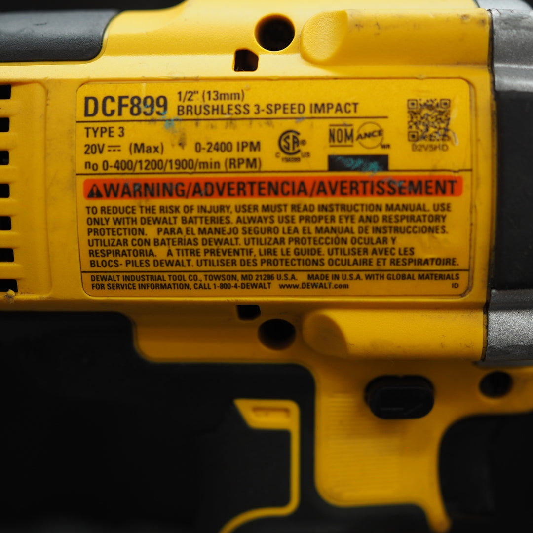 【中古品】DeWALT/デウォルト　18Vコードレスインパクトレンチ DCF899【鴻巣店】