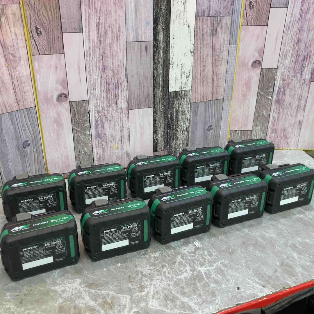 ★ハイコーキ(HIKOKI ※旧:日立工機) リチウムイオンバッテリー 36V/2.5Ah BSL36A18X 10個セット 箱なし【川口店】