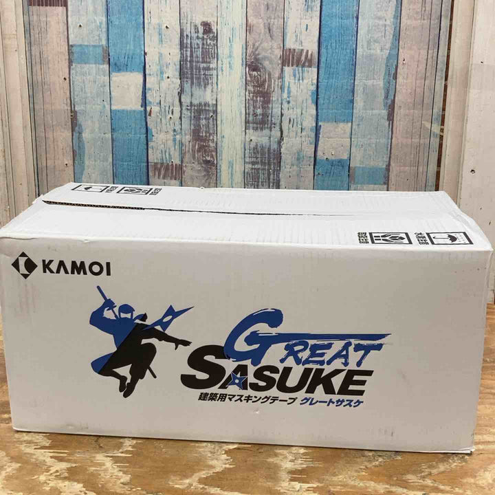 【未使用品/まとめ売り】200巻 カモ井加工紙 マスキングテープ グレートサスケ 60mm  20巻き×10箱 建築 塗装 マステ【柏店】