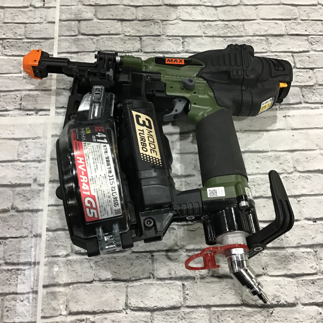 ★マックス(MAX) 高圧エアネジ打ち機 HV-R41G5_ミリタリーグリーン【川口店】