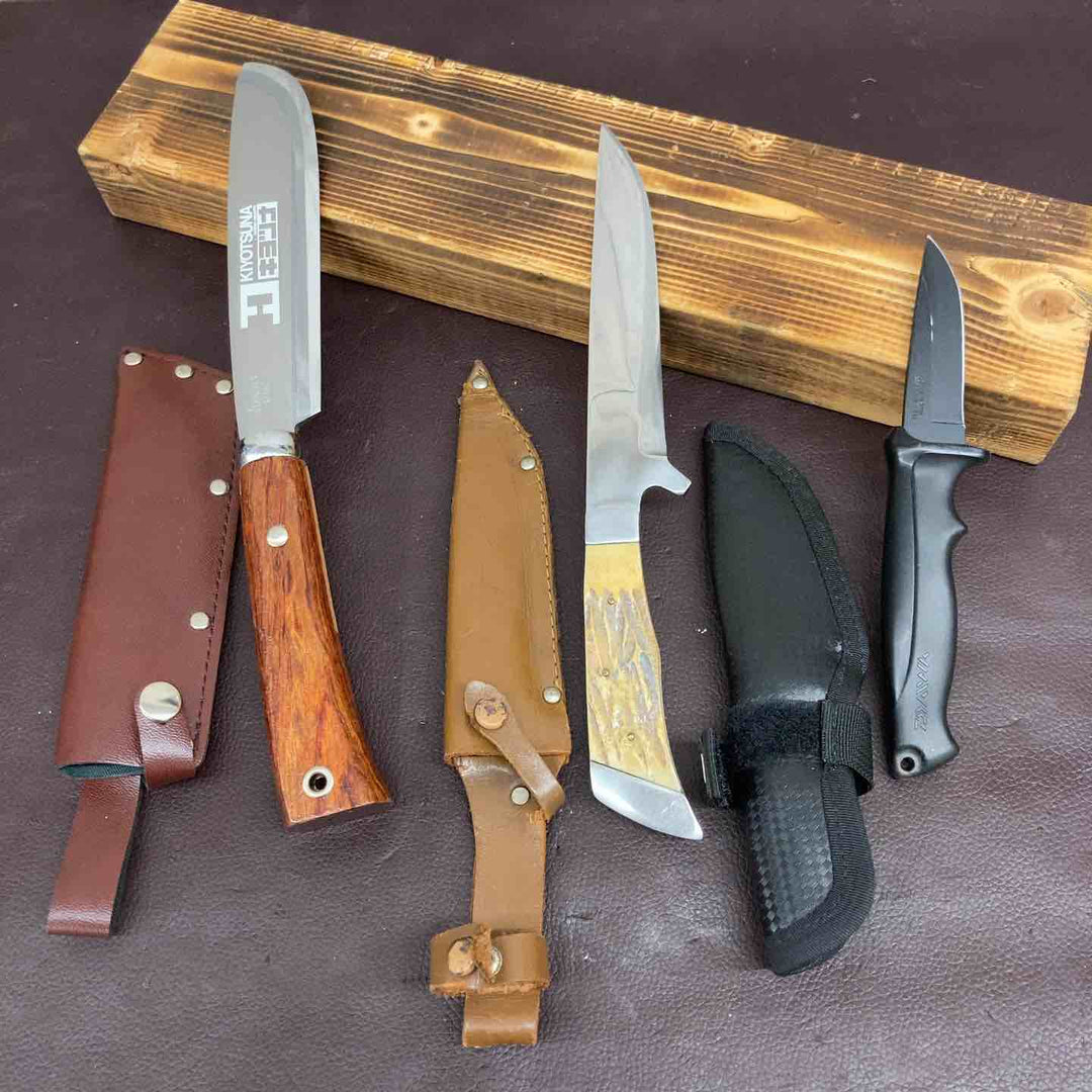 【中古品】 サバイバルナイフ 3点まとめ 鹿角 キヨツナ(KIYOTSUNA) フィッシュ(FISH) キャンプ 釣り 【東大和店】