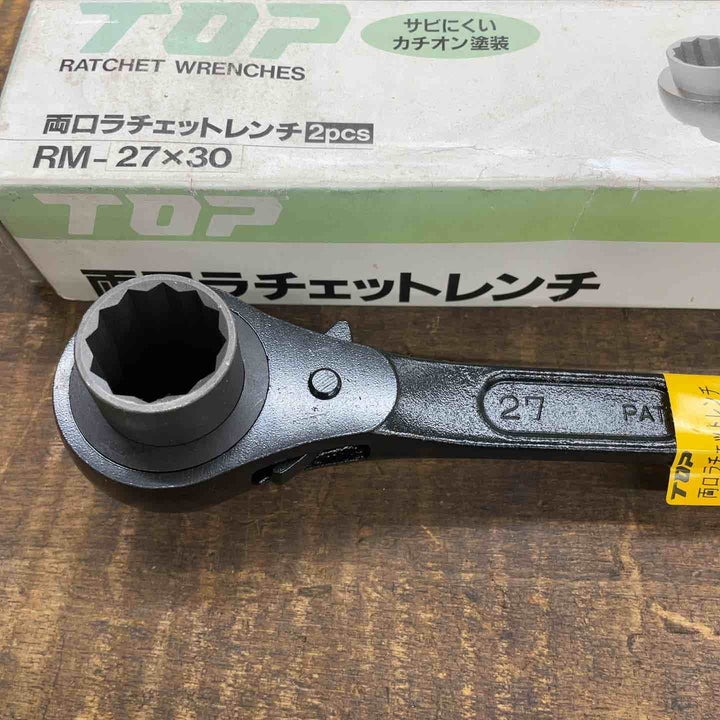 トップ(TOP) 両口ラチェットレンチ シノ付 RM-27×30【八潮店】