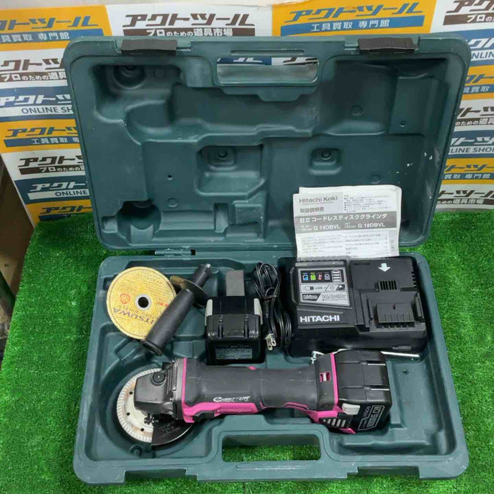 ◇ハイコーキ(HIKOKI ※旧:日立工機) コードレスディスクグラインダ G14DBVL(LJCK)(R)【草加店】