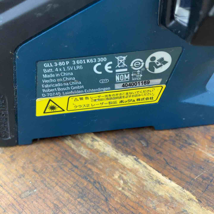 【中古品】◇ボッシュ(BOSCH) 水平/垂直ラインレーザー GLL3-80P 赤色【柏店】