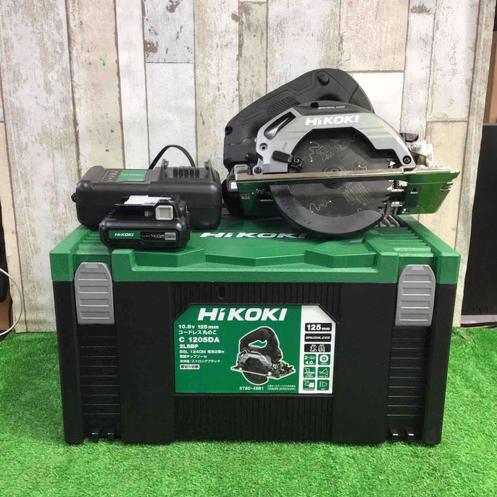 HiKOKI(ハイコーキ) 10.8V 充電式 丸のこ C1205DA 125mm ストロングブラック 軽量2.2kg 蓄電池2個・充電器・ケース付 C1205DA(2LSBP)【町田店】