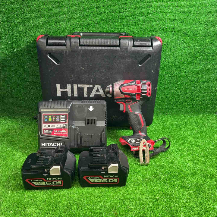 HiKOKI(旧日立工機) 18V コードレスインパクトドライバ 6.0Ahリチウムイオン電池1個仕様 急速充電器 ケース付 グリーン WH18DDL2(LYCK)(L)【藤沢店】