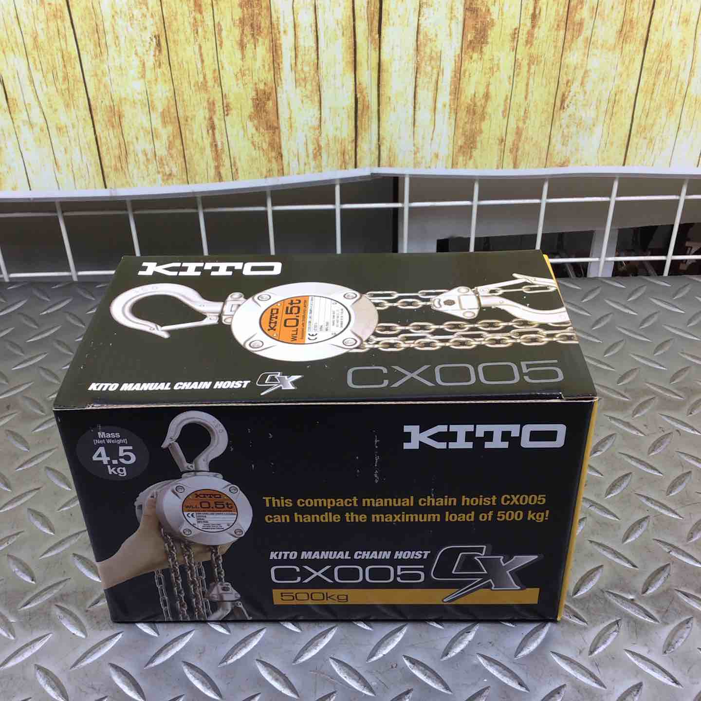 未使用品 KITO キトー チェーンホイスト CX005 耐荷重0.5t 管K