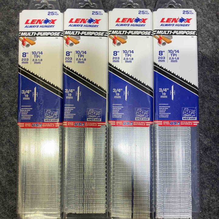 レノックス/LENOX 200mm セーバーソーブレード 25枚入 20535B850R 4箱 計100枚【桶川店】