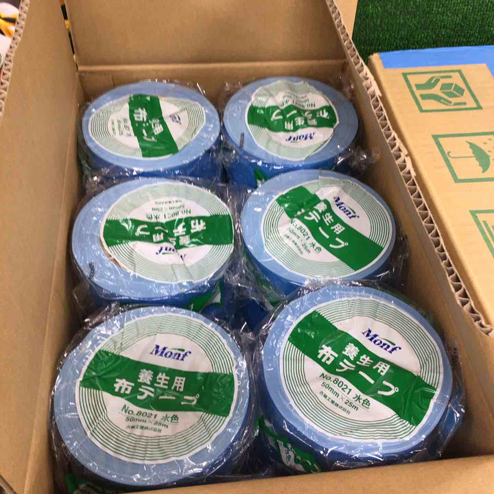 古藤工業(Monf) 養生用布テープ 青葉色テープ幅50mmテープ長さ25m 30巻×２箱【川崎店】