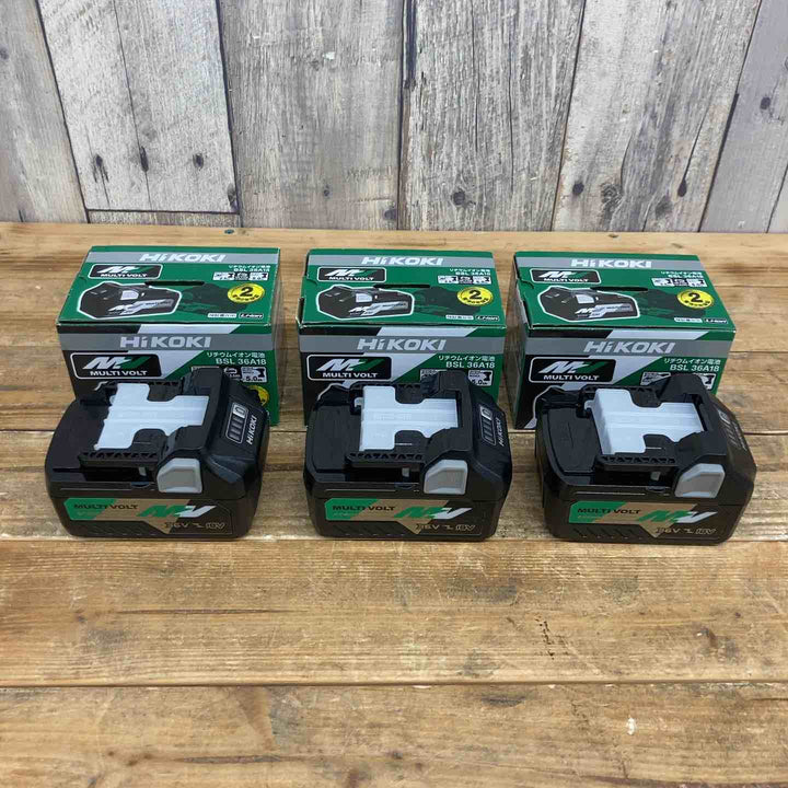 【3個セット】 ハイコーキ(HIKOKI ※旧:日立工機) リチウムイオンバッテリー 36V/2.5Ah BSL36A18  【東大和店】