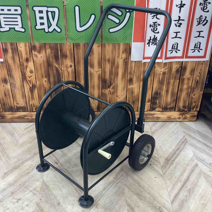 本宏製作所 タイヤ付大型ホースリール 本体のみ TTR-80 スチール ノンパンクタイヤ 取手折り畳み　【越谷店】