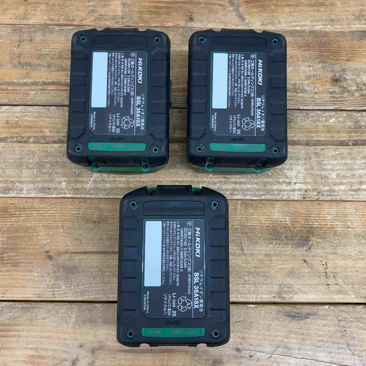 【3個セット】 ハイコーキ(HIKOKI ※旧:日立工機) リチウムイオンバッテリー 36V/2.5Ah BSL36A18X  【東大和店】