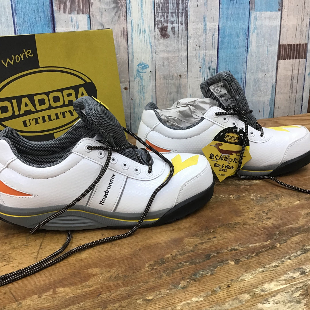 ディアドラ/DIADORA 安全靴 25.0cm ロードランナー RR-11ホワイト【柏店】