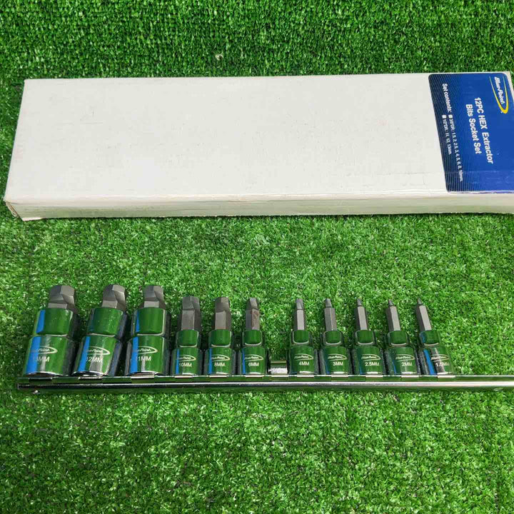 Blue-Point 3/8 1/2 ヘックス エクストラクター ビットソケット 12pcs　STCAEBS12【藤沢店】
