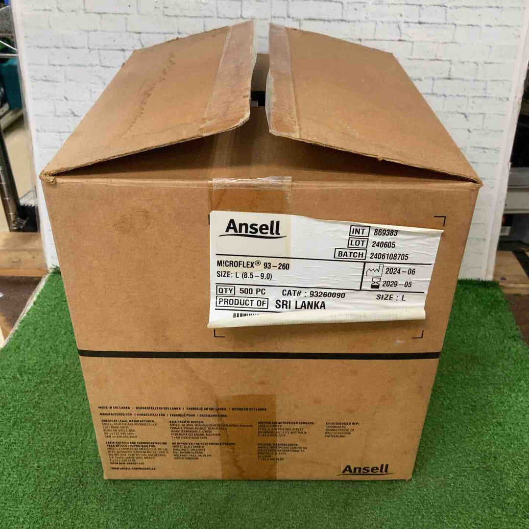 Ansell マイクロフレックス 使い捨て手袋 93-260 Lサイズ 50枚×10箱 ニトリル ネオプレン【町田店】