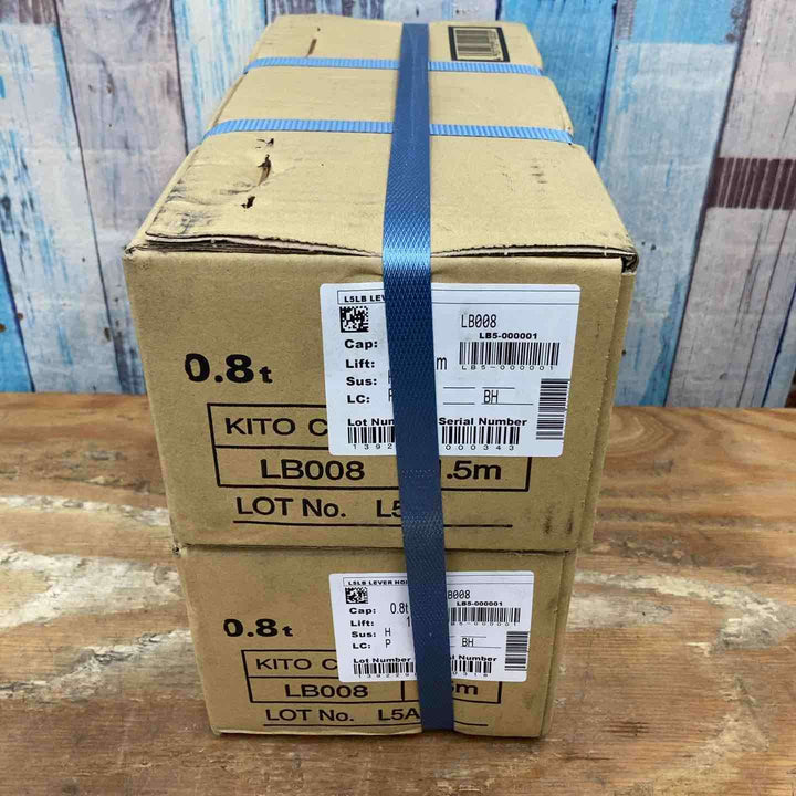 ▼KITO(キトー) レバーブロック LB008 ２台セット 未開封品【柏店】