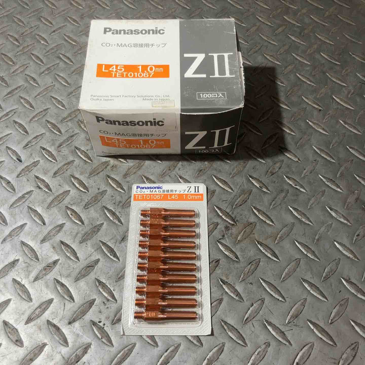 Panasonic パナソニック CO2・MAG溶接用チップ L45 1.0mm TET01067 ZⅡ 100個入り　【草加店】