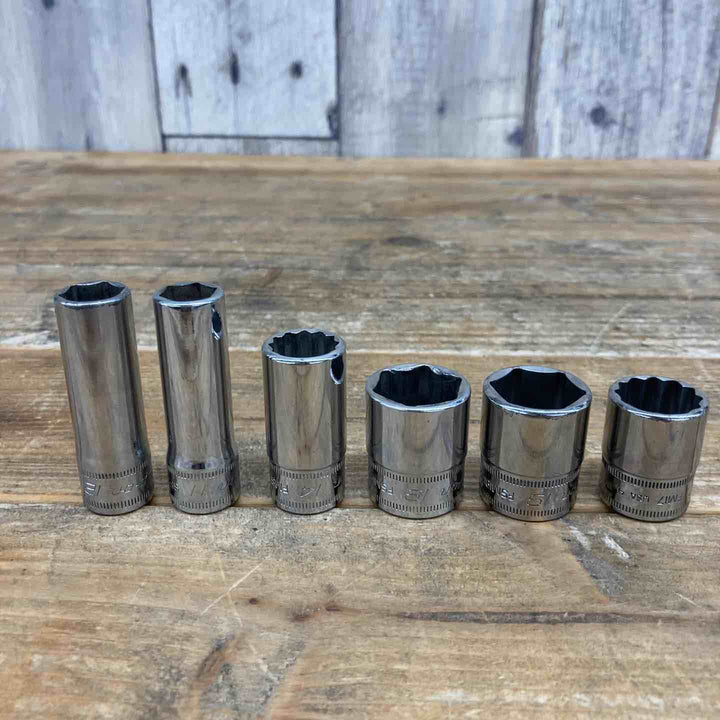 【中古品】 スナップオン(Snap-on) ソケットまとめ SFSM11、FM17など 3/8 ディープソケット ショート ブランド 合計11個セット 【東大和店】