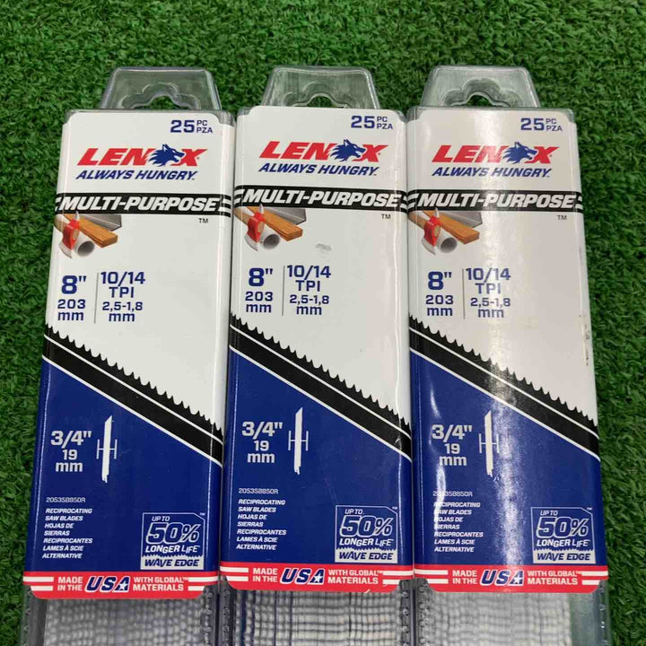 【3パックまとめ】 レノックス(LENOX) 200mm セーバーソーブレード 25枚入 【桶川店】
