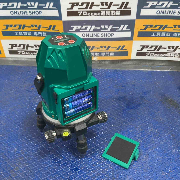 ◇テクノ販売 グリーンレーザー墨出し器 LTK-G350P 縦・横120°水平ライン・地墨・鉛直十字【草加店】
