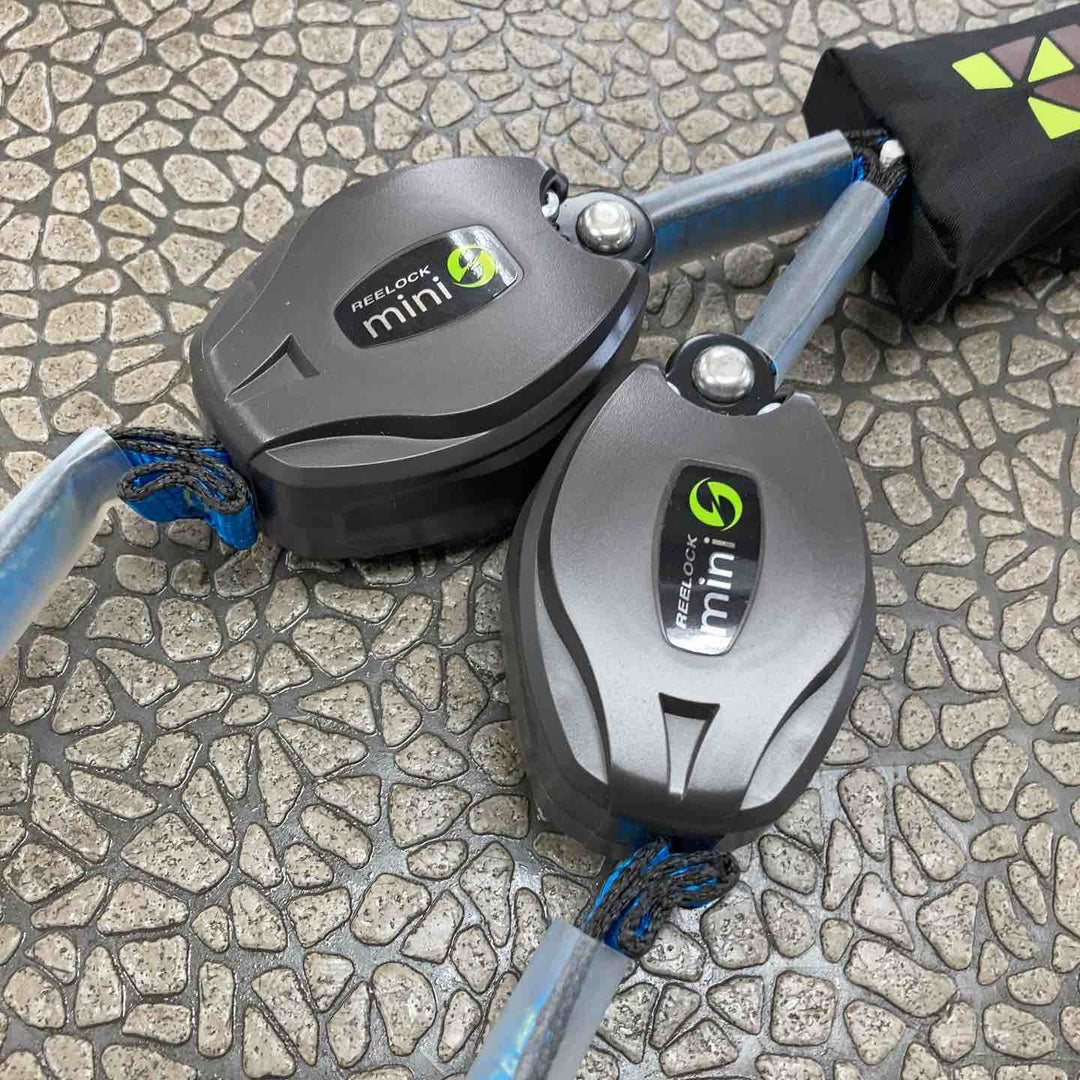 ◇タイタン(TITAN) REELOCKmini(リーロックミニ)ロック装置付き巻取器タイプ1ランヤード HL-HW-130型 ダブル フルハーネス型/胴ベルト型兼用 新規格対応【川崎店】