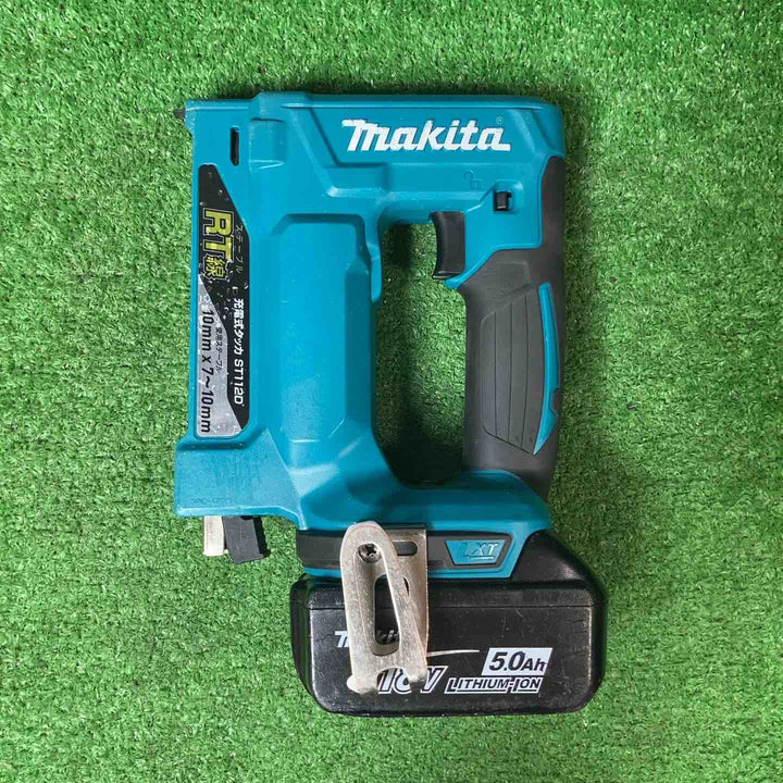 マキタ/makita 18V コードレスタッカ  ST112DZ RT線10mm幅 5.0Ahバッテリー1個付き【岩槻店】