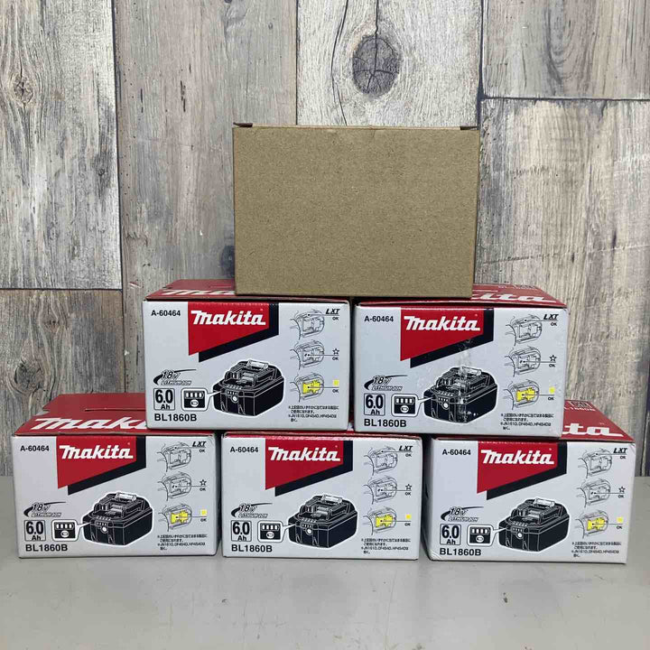 ▼マキタ(makita) リチウムイオンバッテリー 18V/6.0Ah BL1860B６個セット 純正品【戸田店】