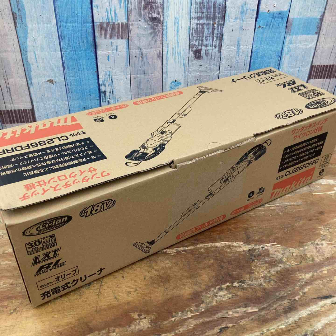 【未使用品】★マキタ(makita) コードレスクリーナー CL286FDRFO 18V サイクロン一体式 ワンタッチスイッチ セット オリーブ色【柏店】