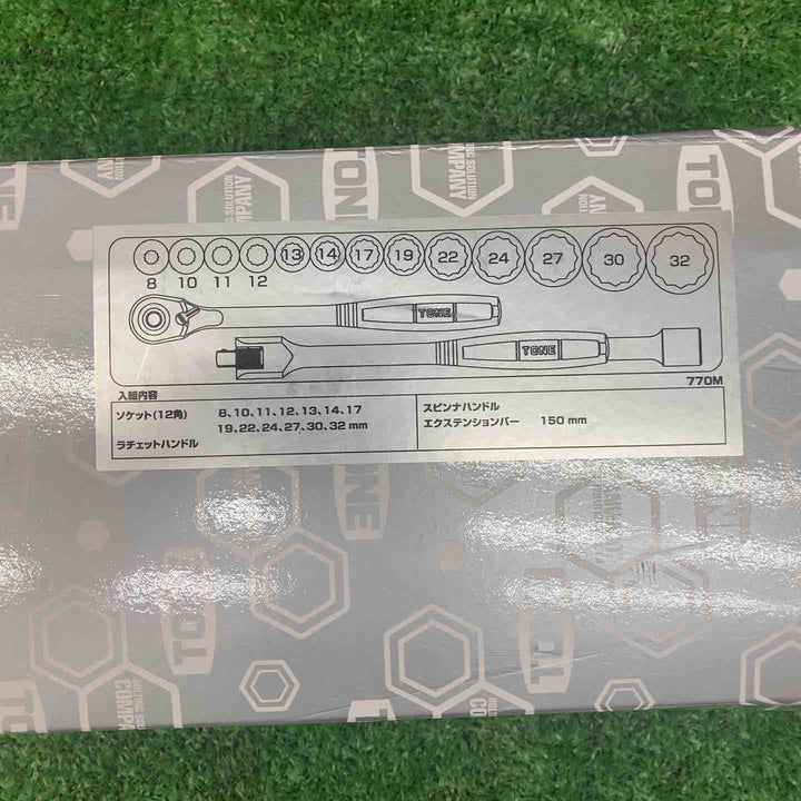 ◇トネ(TONE) ソケットレンチセット 差込角12.7mm(1/2") 770M 内容16点 シルバー【川越店】