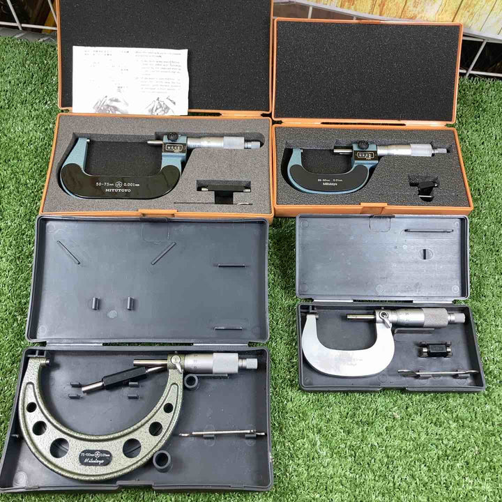 【美品】▼ミツトヨ　マイクロメーター　計4種 M810-50/M210-50/M820-75/型番不明【川崎店】