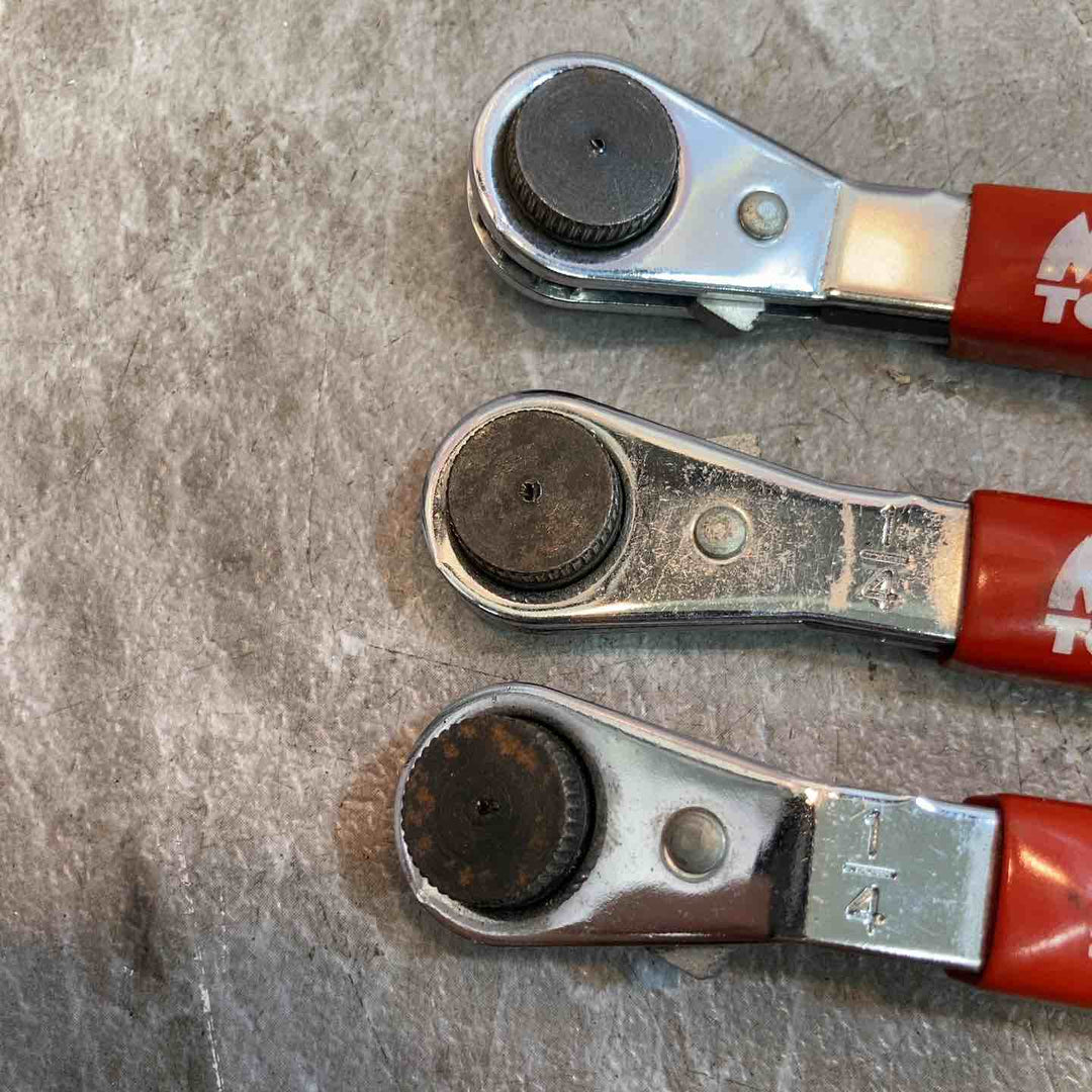 【中古品】マックツール/MACTOOLS 1/4 ミニビットラチェット　3本セット BW722【八潮店】