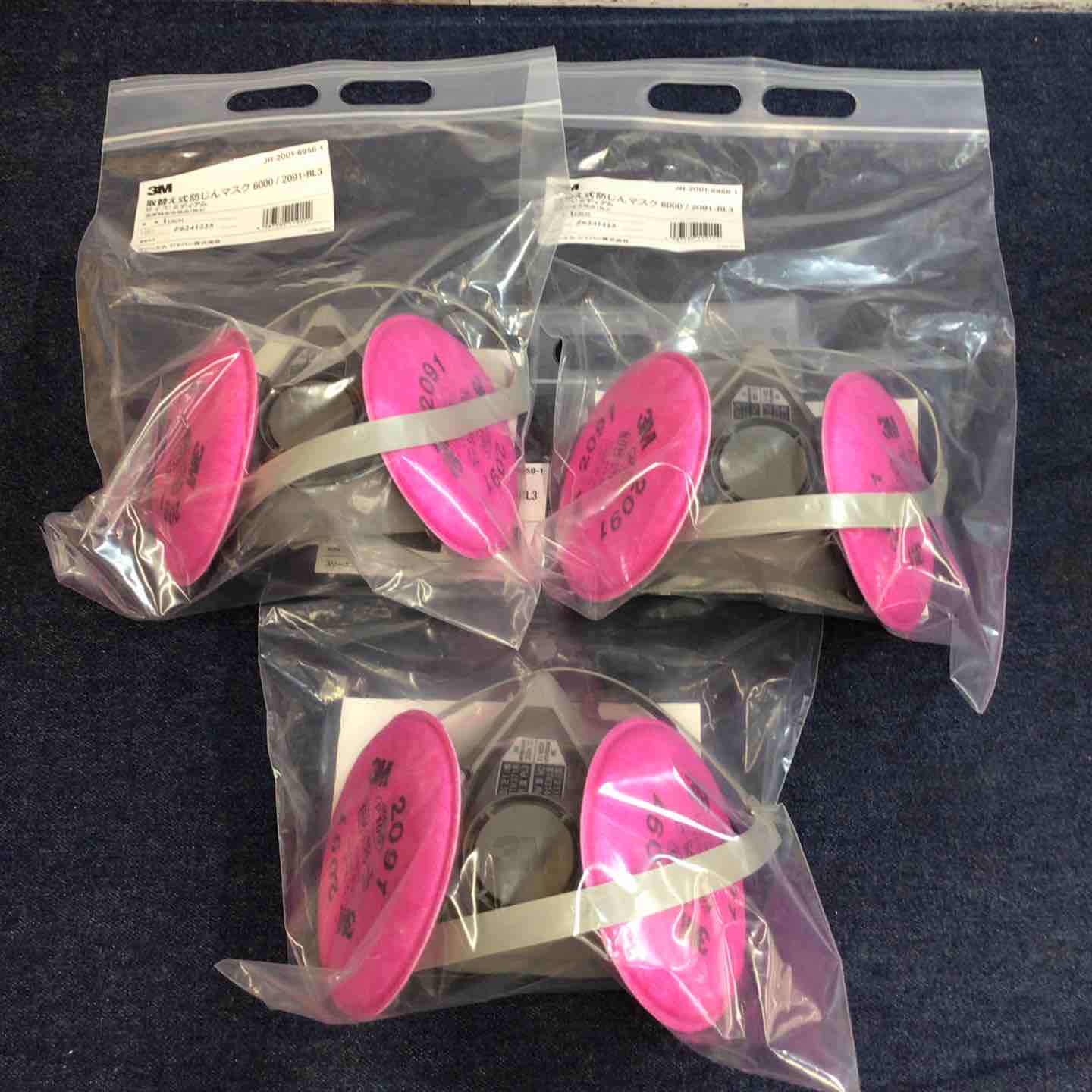 3M(スリーエム) 取替え式防じんマスク Mサイズ 6000/2091-RL3 3個入り