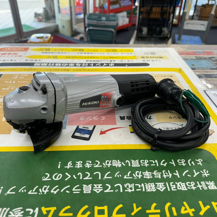 〇ハイコーキ(HIKOKI ※旧:日立工機) 電気ディスクグラインダー 砥石外径100mm AC100V 760W 低速高トルク形 3P可倒式プラグ付 PDH-100J(E)【柏店】