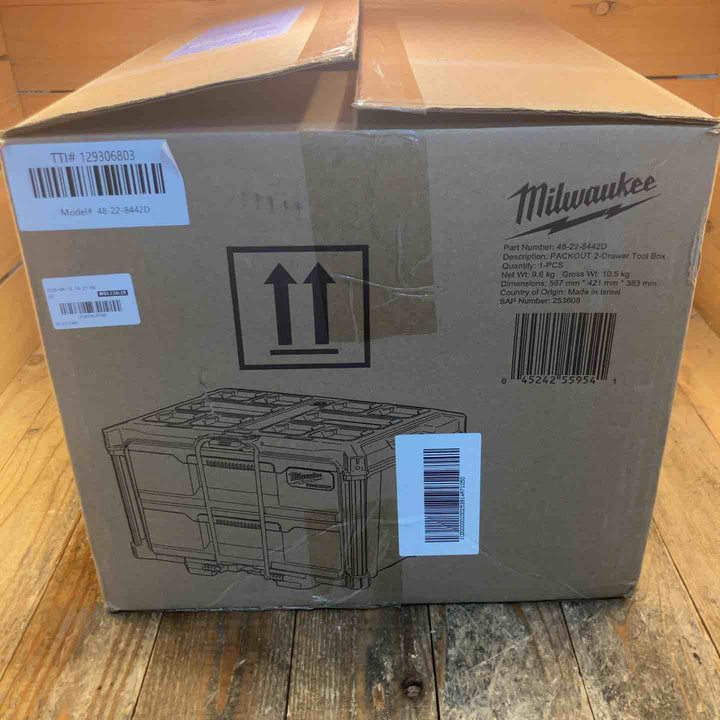 【未使用品】milwaukee ミルウォーキー PACKOUT 引き出し収納 2段 ツールボックス 48-22-8442D【所沢店】