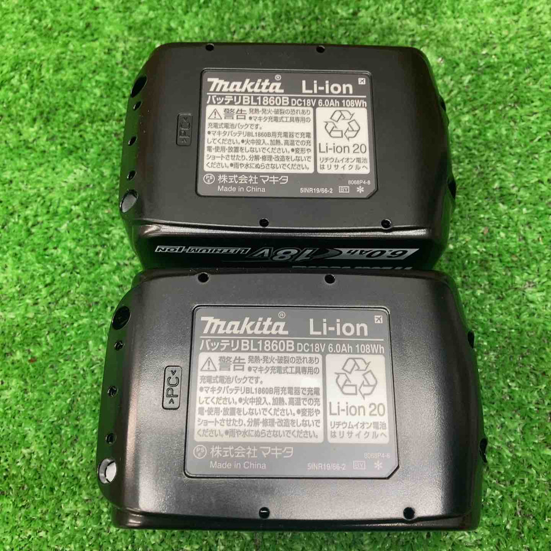 マキタ(makita) リチウムイオンバッテリー 18V/6.0Ah BL1860B 2個セット【川越店】