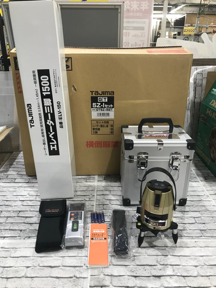 〇タジマ レーザー墨出し器 GT5Zi 受光器・三脚セット 矩十字・横 GT5Z-ISET【川口店】