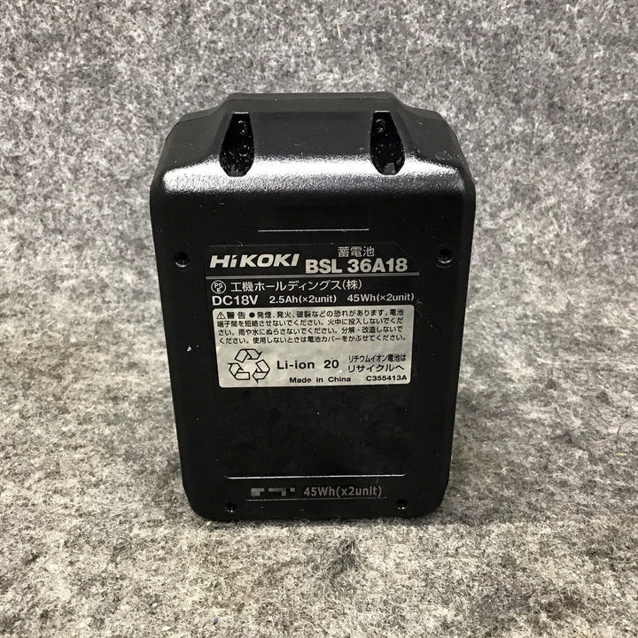 【未使用】 ハイコーキ (HIKOKI ※旧:日立工機) リチウムイオンバッテリー 36V/2.5Ah BSL36A18 【桶川店】