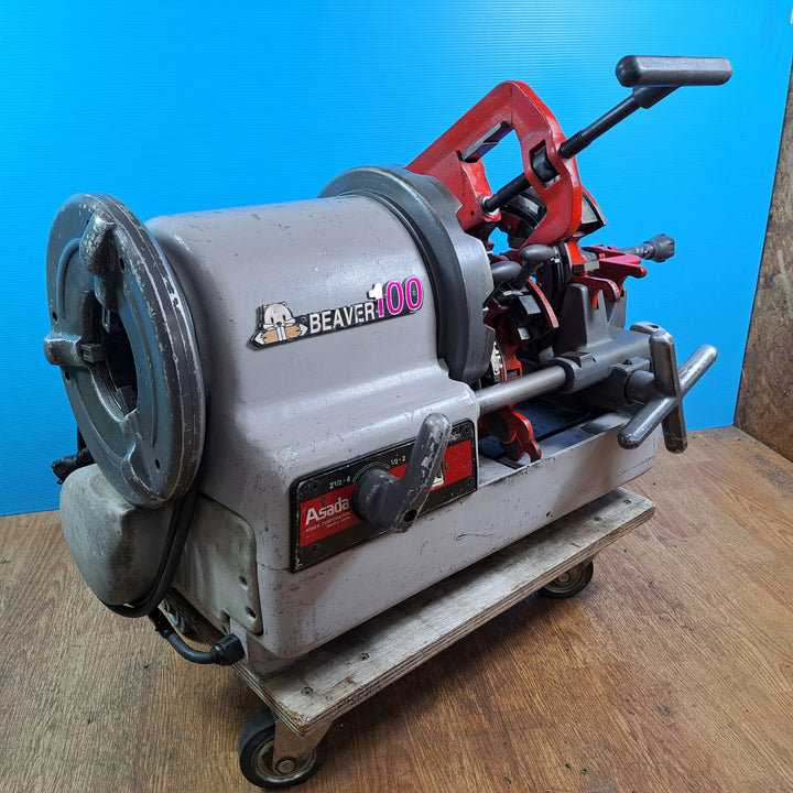 【店頭受取り限定】アサダ/Asada ねじ切り機 ビーバー100 通電・オイル循環OK【岩槻店】